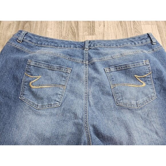 JMS Just My Size by Hanes Jeans Womens Plus 24W Blue Classic Fit Denim Stretch - Picture 3 of 12